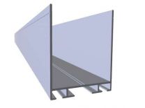 Top-/bottom profile - 40mm panel thickness, white
